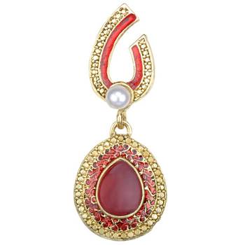 Traditional Indian Bollywood Jewelry Set Pearl Polki Earrings Set 3