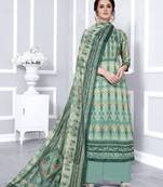 Grey Printed Faux Georgette Salwar