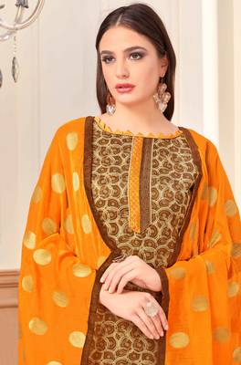 Brown Woven Banarasi Silk Salwar 2