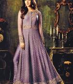 Light Purple Designer Heavy Embroidered Anarkali Suit