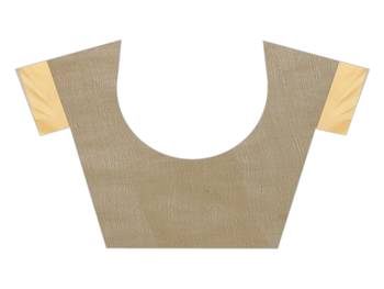 Beige Cotton Silk Printed Saree with Blouse 4