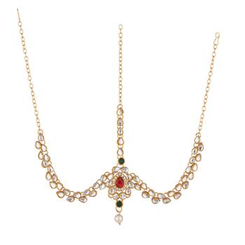 Multicolor kundan maang tikka 1