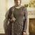 Multicolor work Satin semi stitched salwar with dupatta