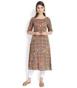 Grey plain rayon kurtas-and-kurtis