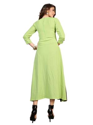 Green embroidered rayon embroidered-kurtis 2