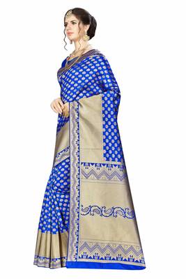 Blue Woven art  Silk Saree With Blouse 2