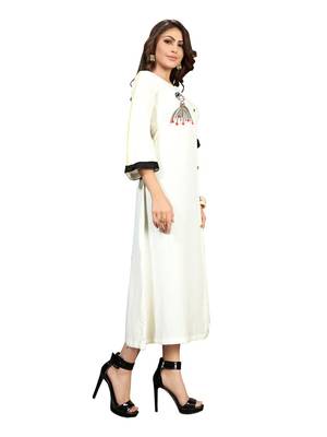 White embroidered rayon embroidered-kurtis 3