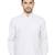 Mens Light Grey Indo Western Three Button Cotton Short Kurta