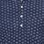 Mens Navy Blue Printed Indo Western Three Button Cotton Short Kurta