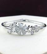 Saizen Bracelets For Women Silver Plated Crystal Bracelet Bangle Jewellery For Girls And Women