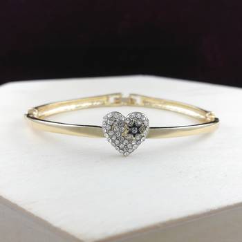 Saizen Bracelets For Women Gold Plated Crystal Bracelet Bangle Jewellery For Girls And Women 1