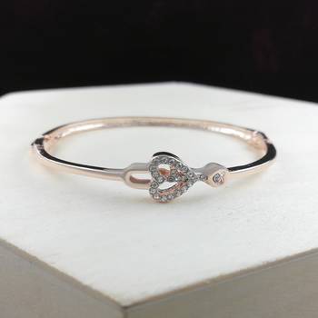 Saizen Bracelets For Women Rose Gold Plated Crystal Bracelet Bangle Jewellery For Girls And Women 1