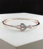 Saizen Bracelets For Women Rose Gold Plated Crystal Bracelet Bangle Jewellery For Girls And Women