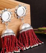 Oxidised Metal Silver Earring