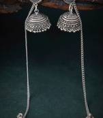 Oxidised Metal Silver Earring