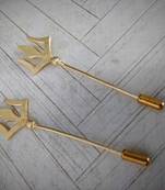 Oxidised Metal Glass  Earring