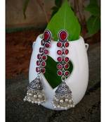 Oxidised Metal Silver Earring