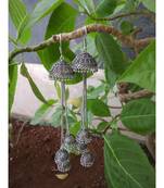 Oxidised Metal Silver Earring