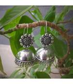 Oxidised Metal Silver Earring