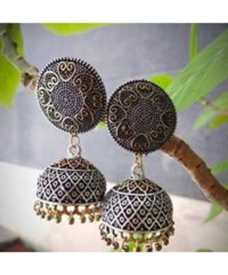 Oxidised Metal Silver Earring 1