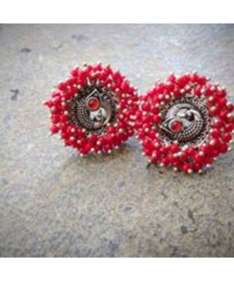 Oxidised Metal Silver Earring 1