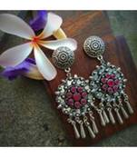 Oxidised Metal Silver Earring