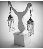 Oxidised Metal Glass  Earring