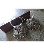 Oxidised Metal Glass  Earring