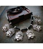 Oxidised Metal Silver Necklace