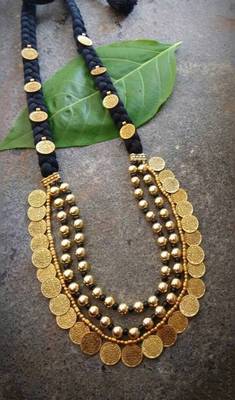 Oxidised Metal Silver Necklace 1