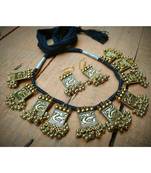 Oxidised Metal Silver Necklace