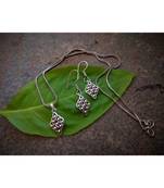 Oxidised Metal Silver Necklace