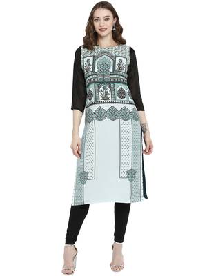 Multicolor printed crepe kurtas-and-kurtis 1