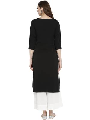 Black printed crepe kurtas-and-kurtis 3