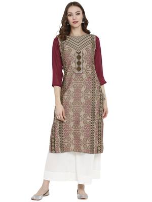 Multicolor printed crepe kurtas-and-kurtis 1