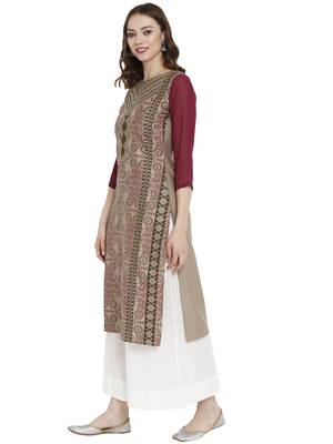 Multicolor printed crepe kurtas-and-kurtis 4
