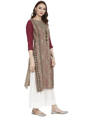 Multicolor printed crepe kurtas-and-kurtis 5