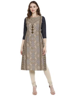Multicolor printed crepe kurtas-and-kurtis 1