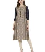 Multicolor printed crepe kurtas-and-kurtis