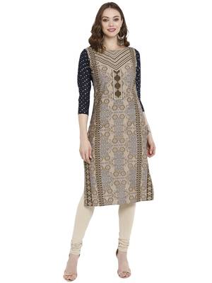 Multicolor printed crepe kurtas-and-kurtis 2