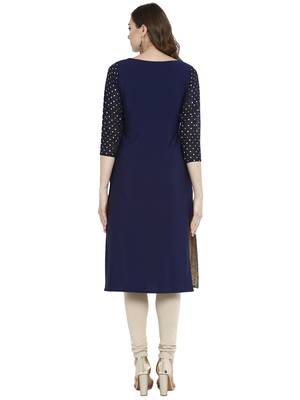 Multicolor printed crepe kurtas-and-kurtis 3