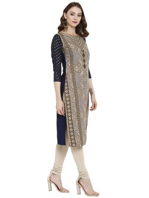 Multicolor printed crepe kurtas-and-kurtis 5