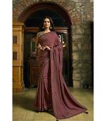 purple embroidered cotton saree with blouse