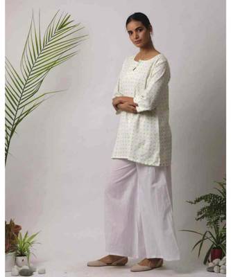 White printed Juan cottonTop 1