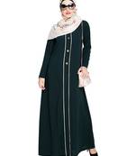 Modest Forever  Green embroidered nida abaya