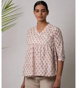 White printed Marco Ctoon Top