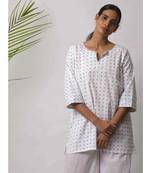 White printed Axel Cotton Top
