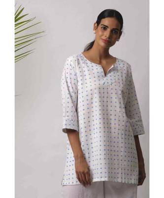 White printed Axel Cotton Top 3