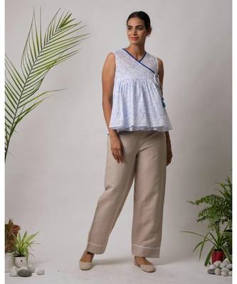 White printed Eric Ctton Top 1