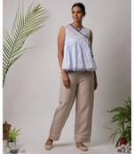 White printed Eric Ctton Top